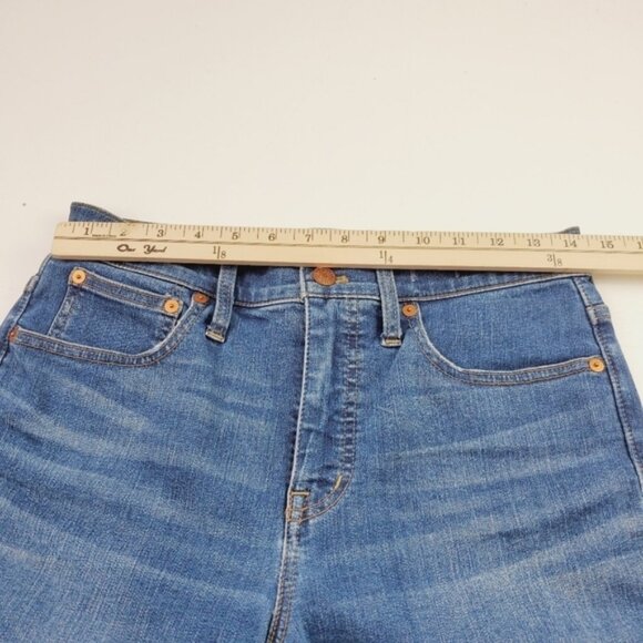 Madewell Cali Demi Boot Women Jeans Raw Hem Edition 28 Zip Fly High Waist - Picture 8 of 13